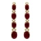 14k Yellow Gold 8.64ct Ruby 0.26ct Diamond Earrings