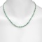 14K Gold 15.46ct Emerald 1.23cts Diamond Necklace