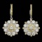 14k Gold 4.49ct Diamond 1.54ct Sapphire Earrings