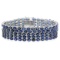 18K Gold 48.62ct Sapphire 4.06ct Diamond Bracelet
