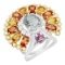 14k Yellow & White Gold 2.05ct Aquamarine 6.40ct Sapphire 0.97ct Diamond Ring
