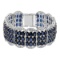 14k White Gold 65.60ct Sapphire 4.16ct Diamond Bracelet