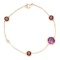 14K Yellow Gold Setting with 4.15ct Amythist and 0.04ct Diamond Bracelet