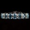 14K White Gold 24.10ct Topaz 0.75ct Diamond Bracelet