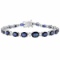 14k White Gold 13.30ct Sapphire 0.60ct Diamond Bracelet