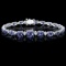 14K Gold 12.71ct Tanzanite 0.87ct Diamond Bracelet