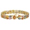 14k Yellow Gold 27.26ct Sapphire 0.44ct Diamond Bracelet