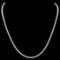 14K White Gold and 5.97ct Diamond Necklace