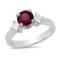 18K White Gold Setting with 0.92ct Ruby and 0.38ct Diamond Ladies Ring