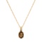 14K Yellow Gold Setting with 1.24ct Smokey Quartz and 0.08ct Diamond LALI Designor Pendant