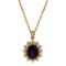 14k Yellow Gold 5.16ct Amethyst 0.73ct Diamond Pendant