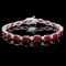 14K Gold 14.25ct Ruby 0.69ct Diamond Bracelet