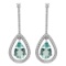 14k White Gold 7.21ct Aquamarine 1.33ct Diamond Earrings