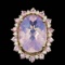 14K Yellow Gold 13.87ct Amethyst 1.99ct Sapphire and 0.72ct Diamond Ring