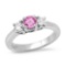 Platinum Setting with 0.50ct Pink Sapphire and 0.42ct Diamond Ladies Ring