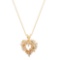 14K Yellow Gold Setting with 0.65ct Diamond Heart Pendant