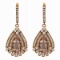 14k Rose Gold 6.75ct Morganite 3.14ct Diamond Earrings