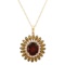 14K Yellow Gold Setting with 5.4ct Garnet and 1.20TCW Diamond LALI