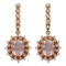 14k Rose Gold 7.98ct Kunzite 1.22ct Diamond Earrings