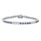 14K White Gold 2.54ct Sapphire and 1.28ct Diamond Bracelet