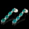 14K Yellow Gold 5.87ct Emerald and 0.36ct Diamond Earrings