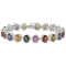 14k White Gold 31.56ct Sapphire 1.60ct Diamond Bracelet