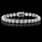 18K White Gold and 9.62ct Diamond Bracelet