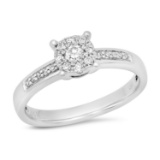 18K White Gold Setting with 0.25ct Diamond Ladies Ring