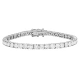 18k White Gold 10.75ct Diamond Tennis Bracelet