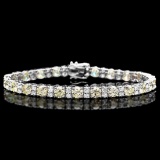 18K White Gold and 10.81ct Diamond Bracelet