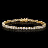 18k Yellow Gold 7.66ct Diamond Bracelet