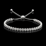 14k White Gold 4.37ct Diamond Bracelet