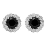14k White Gold 2.82ct & 1,76ct Diamond Earrings