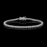 14k White Gold 4.89ct Diamond Bracelet