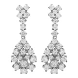 14k White Gold 3.10ct Diamond Earrings