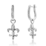 14K White Gold Setting with .31ct Diamond Earrings