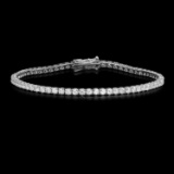 14K White Gold and 2.88ct Diamond Bracelet