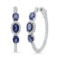 14K White Gold Setting with 2.98ct Sapphire and 1.08ct Diamond Earrings