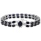 14k White Gold 26.91ct Sapphire 0.50ct Diamond Bracelet