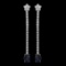 14K Gold 1.30ct Sapphire 1.15ct Diamond Earrings