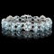 14K Gold 39.92ct Aquamarine 1.89ct Diamond Bracelet