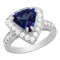 14k White Gold 2.75ct Tanzanite 1.01ct Diamond Ring