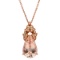 14k Rose Gold 22.12ct Morganite 0.82ct Diamond Pendant