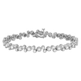 14k White Gold 3.42ct Diamond Bracelet