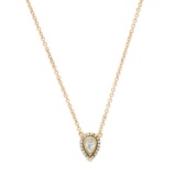 14K Yellow Gold Setting with 0.23ct Diamond Pendant