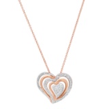 18K Rose Gold .44ct Diamond Heart