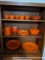 Vibrant Orange Dishware Shelf Lot