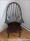 Vintage Tall Back Wooden Chair