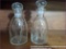 Vintage Beautiful Glass Etched Wine Decanters
