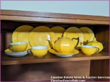 Vintage Vibrant Yellow Beautiful Tea Set